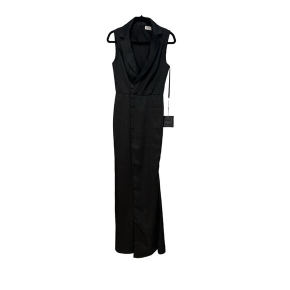 IEENA for MAC DUGGAL NWT $398 Sleeveless Faux Tux Jumpsuit Size 4 - Picture 9 of 9